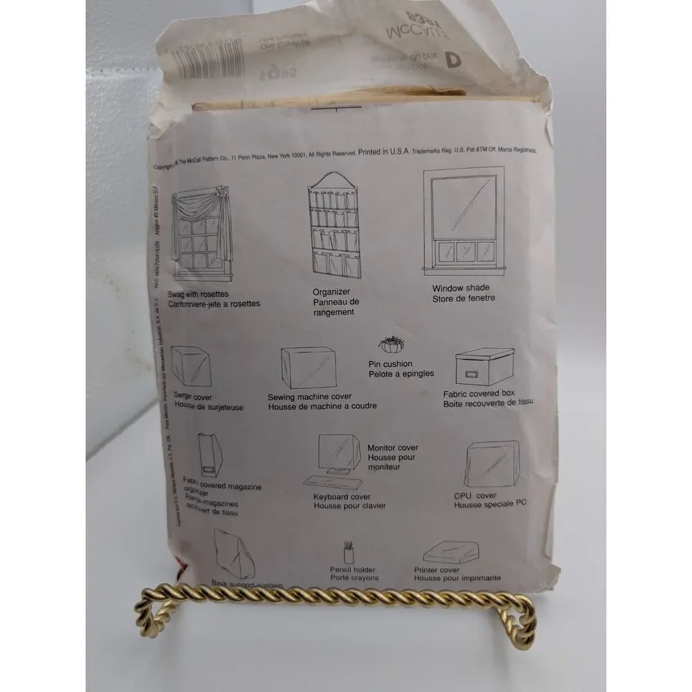Vintage McCall's 8391 Home Decor Sewing Pattern: Window Treatments 1996